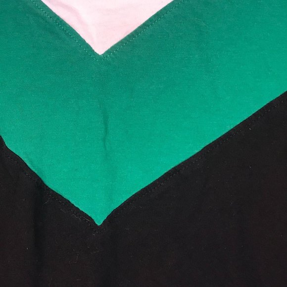 H&M Divided crop top black green chevron M - Picture 4 of 5